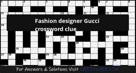 first name of gucci fashion designer|fashion designer gucci crossword.